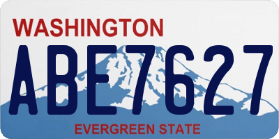 WA license plate ABE7627