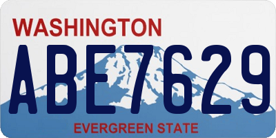 WA license plate ABE7629
