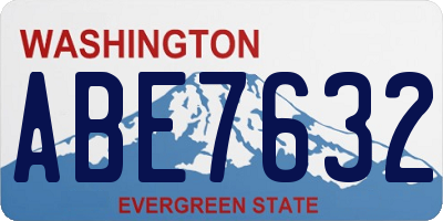 WA license plate ABE7632