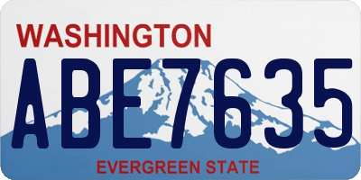 WA license plate ABE7635