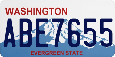 WA license plate ABE7655