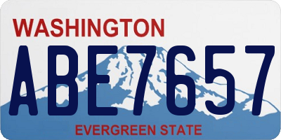 WA license plate ABE7657