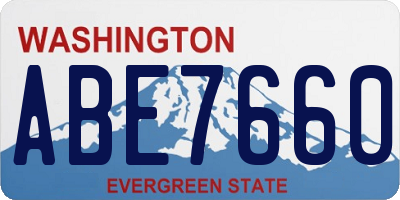 WA license plate ABE7660