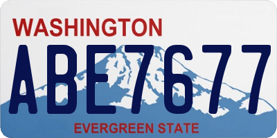 WA license plate ABE7677