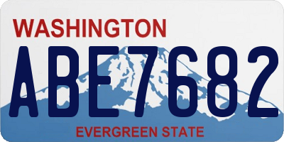WA license plate ABE7682