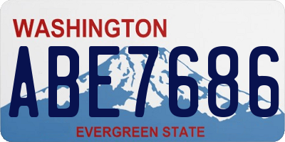 WA license plate ABE7686