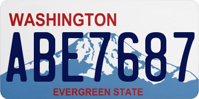 WA license plate ABE7687
