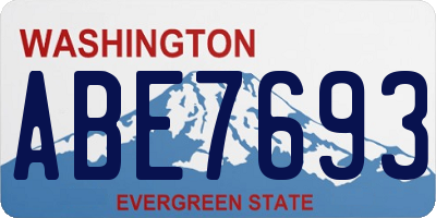 WA license plate ABE7693