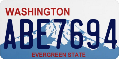 WA license plate ABE7694
