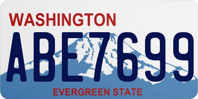 WA license plate ABE7699