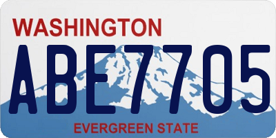 WA license plate ABE7705