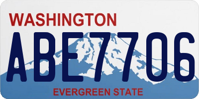 WA license plate ABE7706