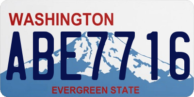 WA license plate ABE7716