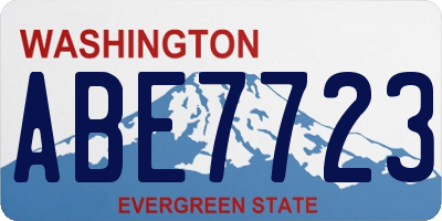 WA license plate ABE7723