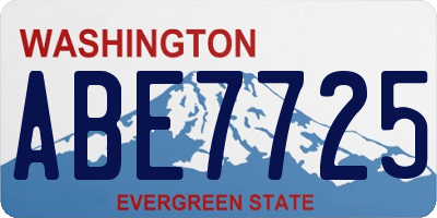 WA license plate ABE7725