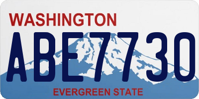 WA license plate ABE7730