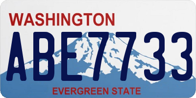 WA license plate ABE7733