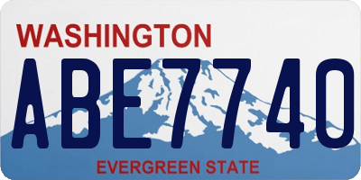 WA license plate ABE7740