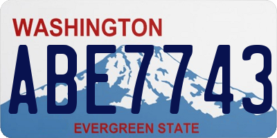 WA license plate ABE7743