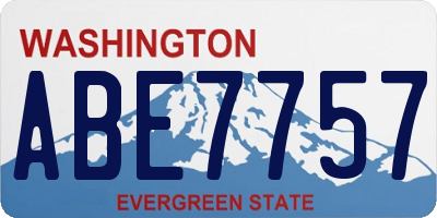 WA license plate ABE7757