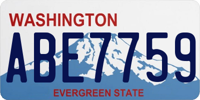 WA license plate ABE7759