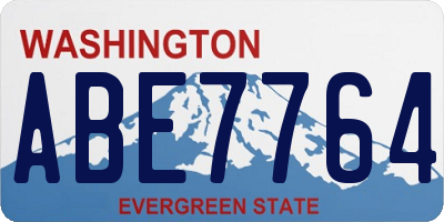 WA license plate ABE7764