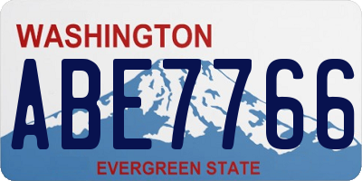 WA license plate ABE7766