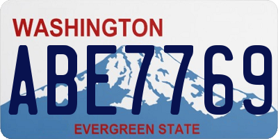 WA license plate ABE7769