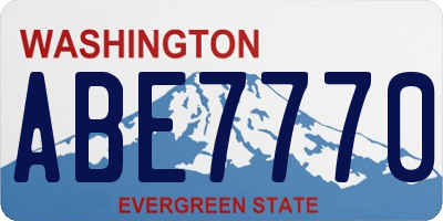 WA license plate ABE7770