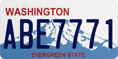 WA license plate ABE7771