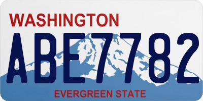 WA license plate ABE7782