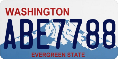 WA license plate ABE7788