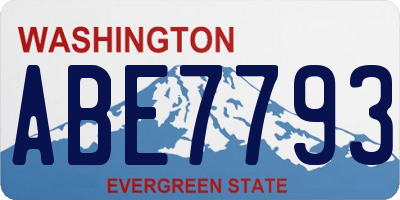 WA license plate ABE7793