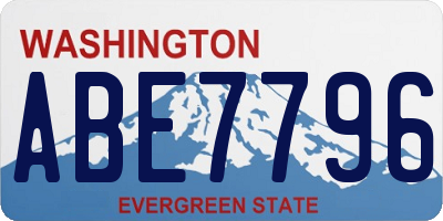 WA license plate ABE7796
