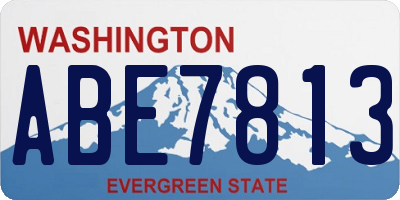 WA license plate ABE7813