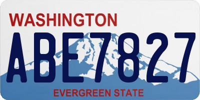 WA license plate ABE7827