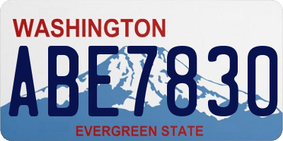 WA license plate ABE7830