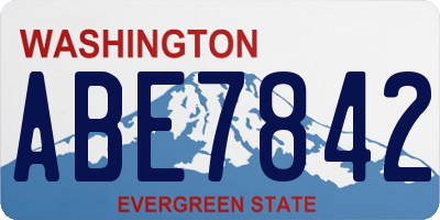 WA license plate ABE7842