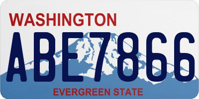 WA license plate ABE7866