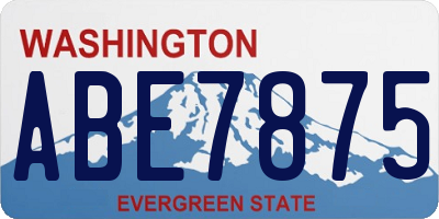 WA license plate ABE7875
