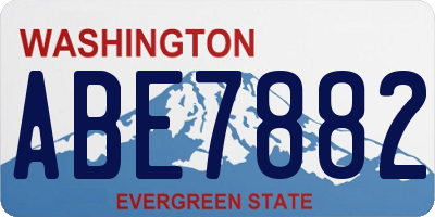 WA license plate ABE7882