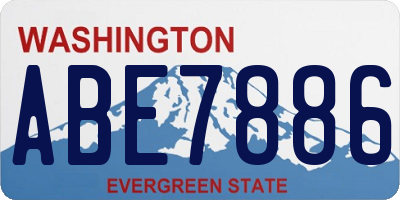WA license plate ABE7886
