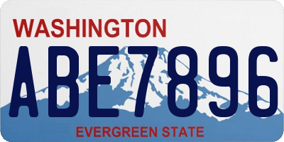 WA license plate ABE7896