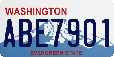 WA license plate ABE7901