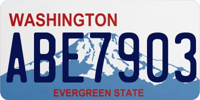 WA license plate ABE7903