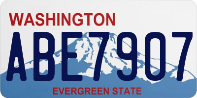 WA license plate ABE7907