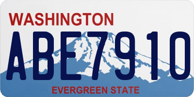 WA license plate ABE7910