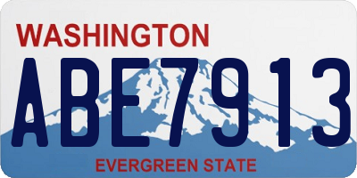 WA license plate ABE7913