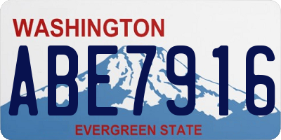 WA license plate ABE7916
