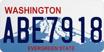 WA license plate ABE7918